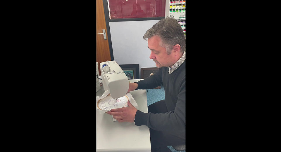 Behind The Scenes - Sewing a Postcard To The Queen